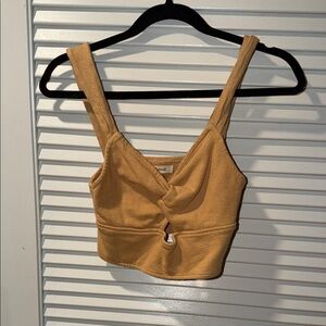 Madewell Mustard Twist Crop Top